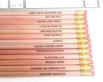 Fandom Pencil. Choose from 13 designs. Supernatural. Harry Potter.