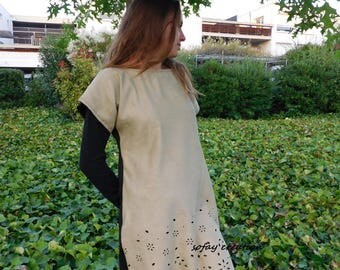 short dress, Brown and black fall winter