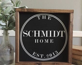 Family Established Wood Signs Stencil or Wall Decal Create
