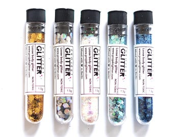 Cosmetic Festival Glitter Set for Face, Body & Hair (Neptunian collection)