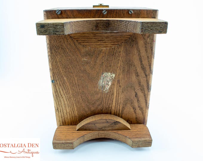Vintage Shoe Shine Box | Griffin Shinemaster Kit | Finger Jointed Oak Chest