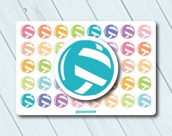 Volleyball Planner Stickers - Icon - Erin Condren Life Planner - Happy Planner - Sports - Volley Ball - Game - Practice - Matte or Glossy