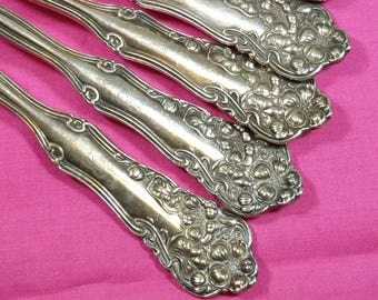 VINTAGE SILVER FORK Ornate Rogers Co Berwick Diana Pattern Dinner Fork Antique Silverware Shabby Chic Farmhouse Kitchen Utensil 1 -6 avail.