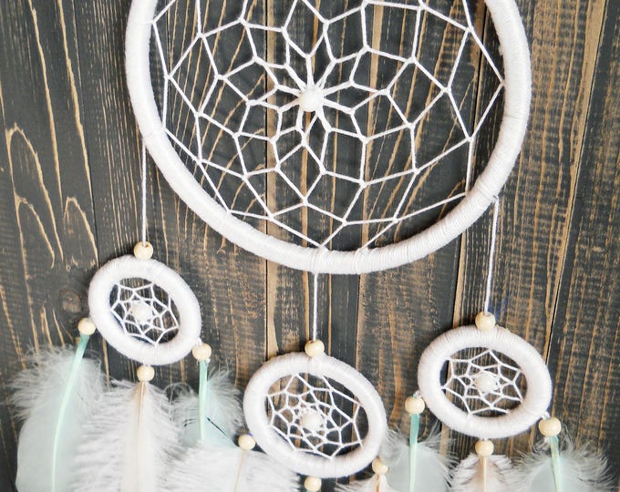 Dream catcher white wall hanging Home decor Dreamcatcher wall Dreamcatcher Boho dream catcher Wall Hangings Dreamcatcher Gypsy Home Decor