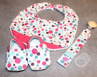 baby girl turquoise and fuchsia accessories set