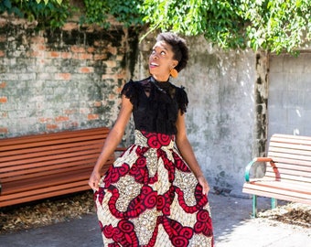Long African Print Maxi Skirts / Wax Print / Ankara Print (Mikayla)
