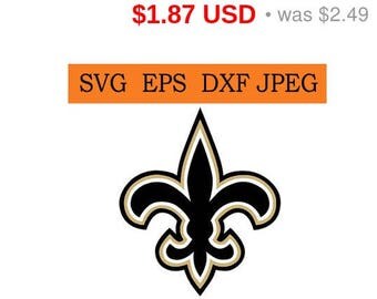 Sale 25% - New Orleans Saints logo in SVG / Eps / Dxf / Jpg files INSTANT DOWNLOAD!