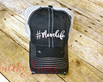 Mom life-mom hat-embroidered hat-mom goals-mama bear-mom gift-custom hat-logo hat