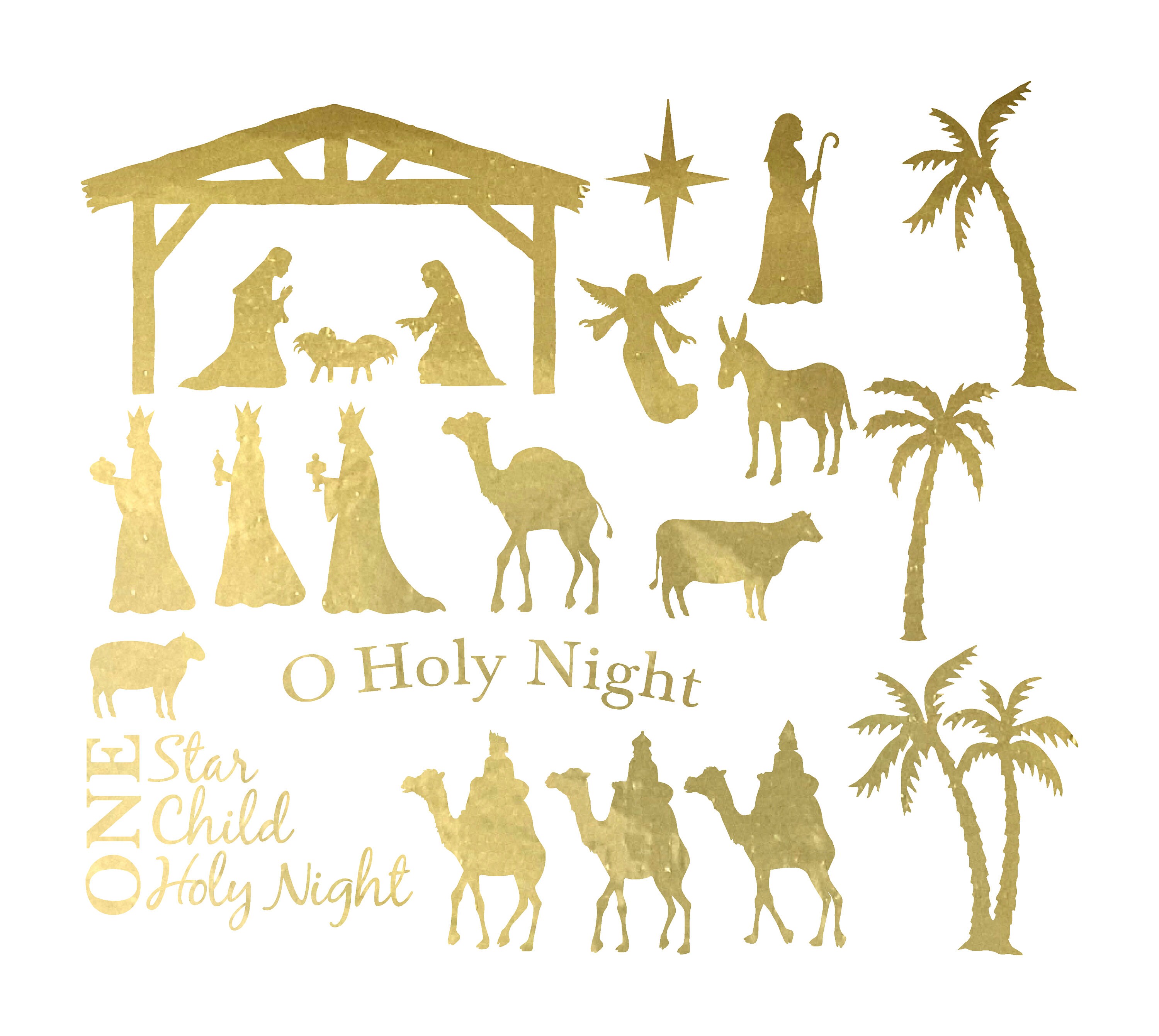 Nativity Set Vinyl Nativity Set Decal Wisemen Vinyl