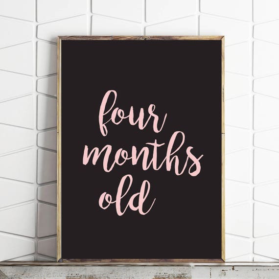 printable age milestones four months old prop printable baby