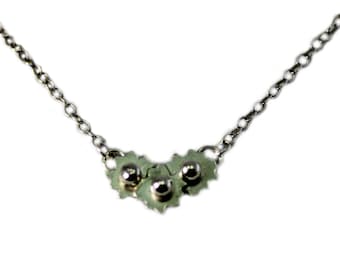 Silver Forget me not flower necklace