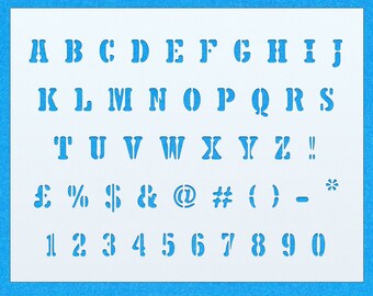 5th Avenue Alphabet Stencil Font Mylar Letter Number Upper Case Painting DIY Art
