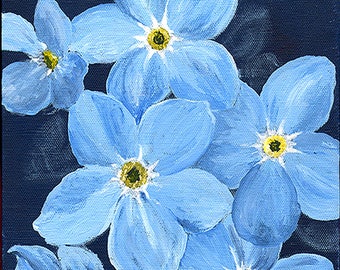 FORGET-ME-NOT - flower painting