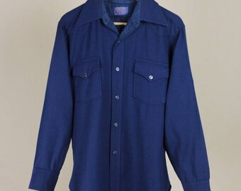Best Summer Sale Pendleton Solid Navy Wool CPO Shirt
