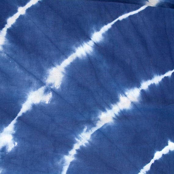 Download Indigo Blue and White Tie Dye Cotton Fabric by the Yard