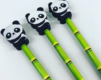 Panda Pencil with Eraser Fun Kids Stationery, Office, Gift, Party Favour, Back to School