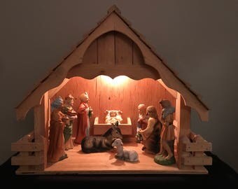 Solid Wood, Hand Made Christmas Manger
