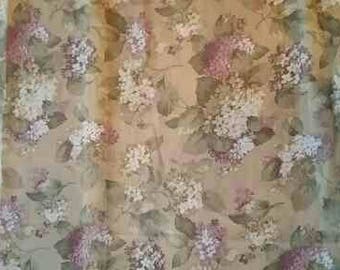 Purple and white flower curtains 5'x8' pair of panels