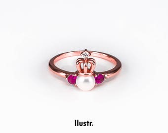Sales!Minimalist Rose Gold Crown Ring/Rose Gold Tiara Ring/Dainty Tiara Ring/Princess Crown Ring/Princess Ring/Crown Tiara Ring/Queen Ring/