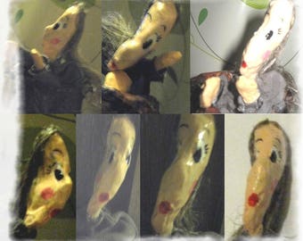 Puppet cone/bauble: Chrysalis, the girl.