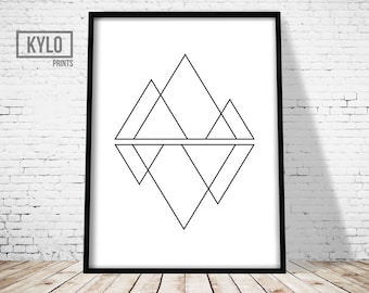 Geometry Print, Wall Art Print, Triangle Print, Geometry Art, Abstract Poster, Abstract Print, Modern Print, Minimalist Print, Triangle art