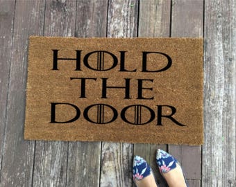 Hold The Door Doormat Rug Game of Thrones Hodor Home Decor Mat Coir 18x30" Gift House warming Welcome Mat
