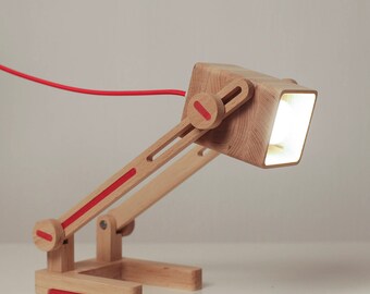 Desk lamp/Transformer lamp/Wood lamp