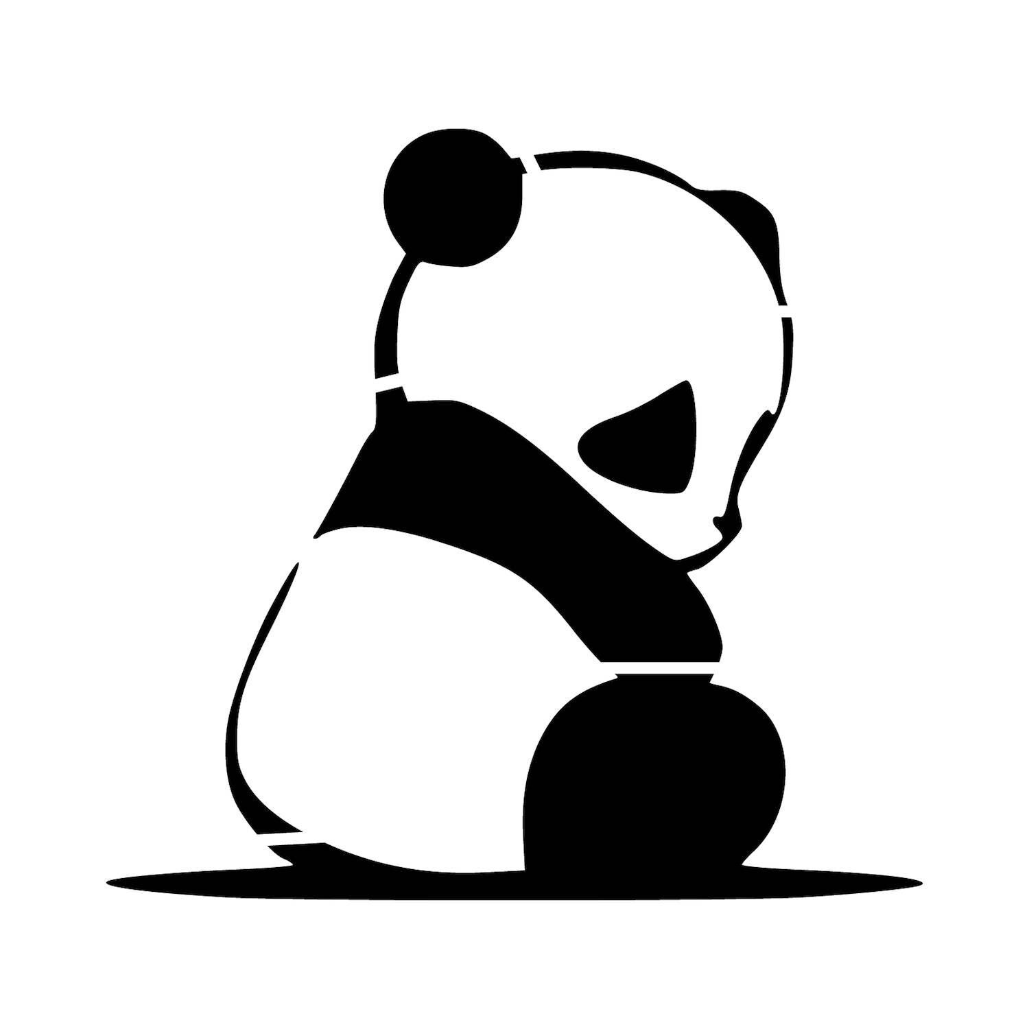 Panda Stencil Reusable DIY Craft Stencils Of A Panda Bear From