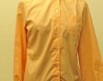 Original 60's early Modernist ladies shirt, Empire made, permeant press, 18.5" pit to pit.