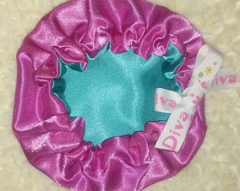 Adjustable Diva Satin Bonnet