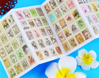 80 stickers stickers stamps vintage Alice in the Wonderland (Lewis Carroll) - scrapbooking, cardmaking