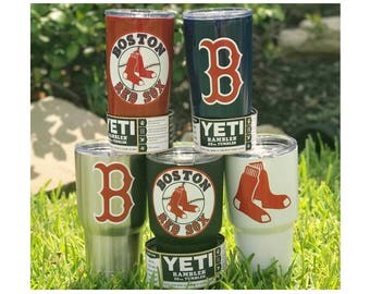 YETI - Authentic Boston Red Sox Yeti Cup Mug 20 oz 30 oz Rambler Tumbler Custom Fan gift idea creative present fenway park unique gift 30oz