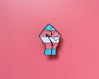 Enamel Pin Transgender Pride Pin Transgender Badge LGBTQ Agender Genderqueer Trans Pride Non-Binary Queer Trans Pin