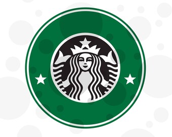 Coffee Logo SVG, Starbucks Coffee SVG, Coffee SVG File, Cricut Cut Files, Silhouette Cut Files