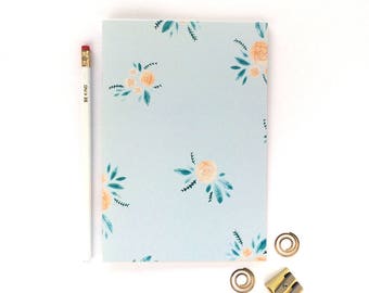 Notebook - Cute Floral Stationery - A5 Dot Grid Journal - Bullet Journal - Gift for Her - School Notebook - Study Journal - Girly Stationery