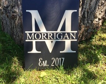Family Established Sign Last Name Established Sign Personalized Last Name Sign Gallery wall sign Family Name Sign Last Name Sign