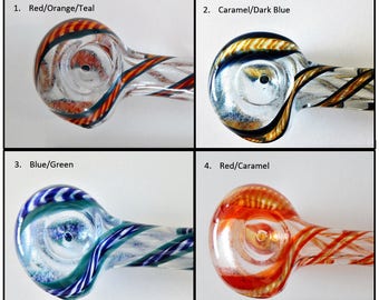 Glow in the Dark Glass Pipe with Latti Design - Various Colors * Thick Glass Pipe * Made in USA * Glass Pipes * Pipes * Glass * Thick Pipes