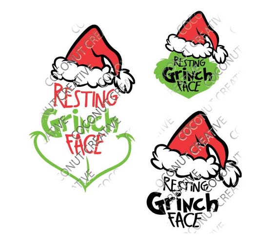 Download Resting Grinch Face SVG Christmas Funny svg dxf eps jpeg