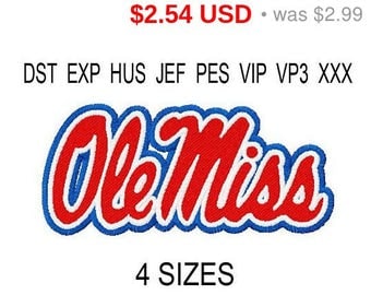 TODAY SALE 15% Ole Miss Rebels alternative logo embroidery design / embroidery designs / INSTANT download machine embroidery pattern