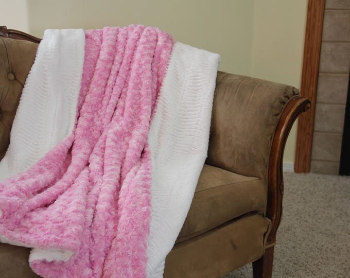 Dorm Room Blanket | Minky Blanket Adult | Minky Throw Blankets | Faux Fur Blanket | Luxury Fur Blanket | Gift for Her | Gift for Him