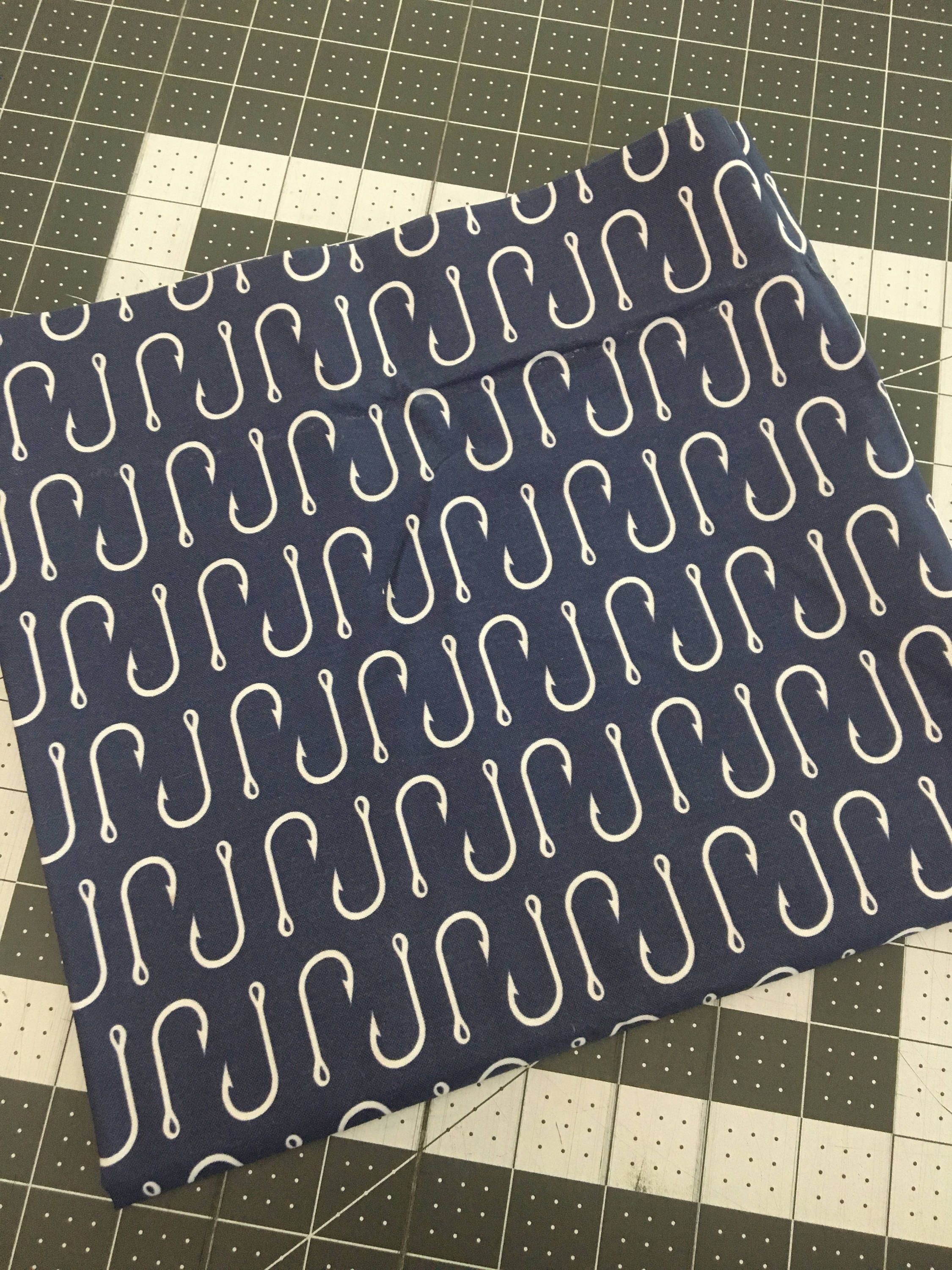 Fishing Fabric, Navy Fishing Fabric, Fish hook Fabric, Lakehouse Fabric