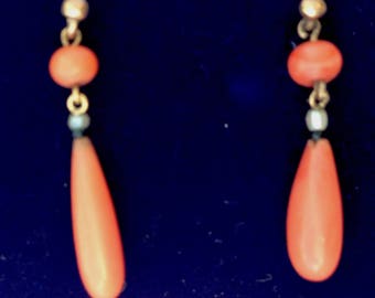 Victorian Coral earrings