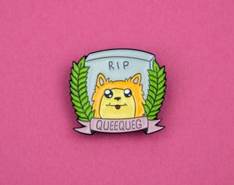 X-Files Inspired Queequeg Pomeranian Soft Enamel Pin