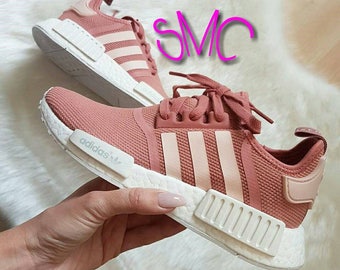 Adidas Nmd R1 Shoes Adidas Sneakers Original Raw Pink Silver Metallic Tinted Shoes Authentic Women's Trainers