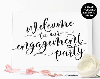 Engagement Party Welcome Sign, Engagement Party Signs, Engagement Party Decorations, Engagement Welcome Sign, Engagement Party Centerpieces