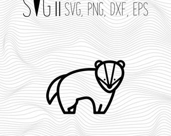 badger Animal Silhouette Svg, Poster Svg For Silhouette, Svg For Cricut, Wall Art Svg Vinyl Decal, Farm Animal Svg Clipart