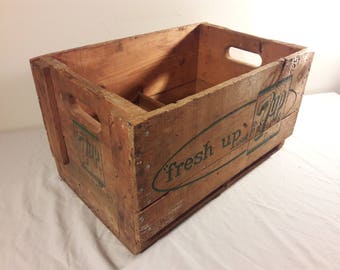1960s 7-Up Large Wooden Crate