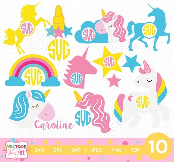 Download Unicorn SVG File Unicorn Monogram SVG Unicorn SVG Monogram