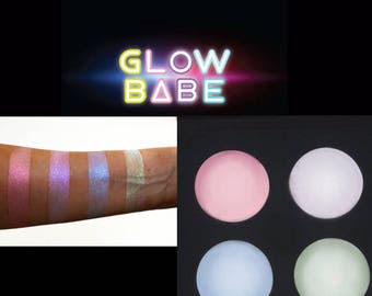 Holographic Highlighter, Holographic Eyeshadow Palette-Pink highlighter-Green Highlighter-Blue Highlighter-Violet Highlighter-Gift for her