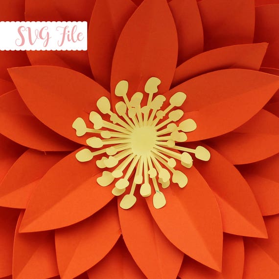 Download SVG Flower Center Template Paper Flower Template DIY Center